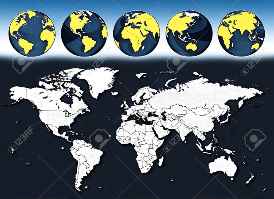 世界地球儀地圖
