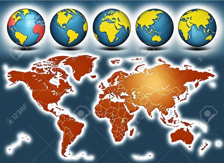 Welt-Globe-Maps