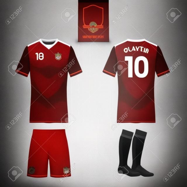 Set of soccer or football kit template for your sport club.