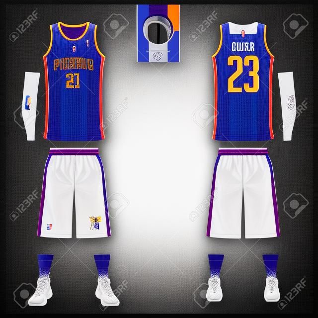 Design uniforme de basquete.