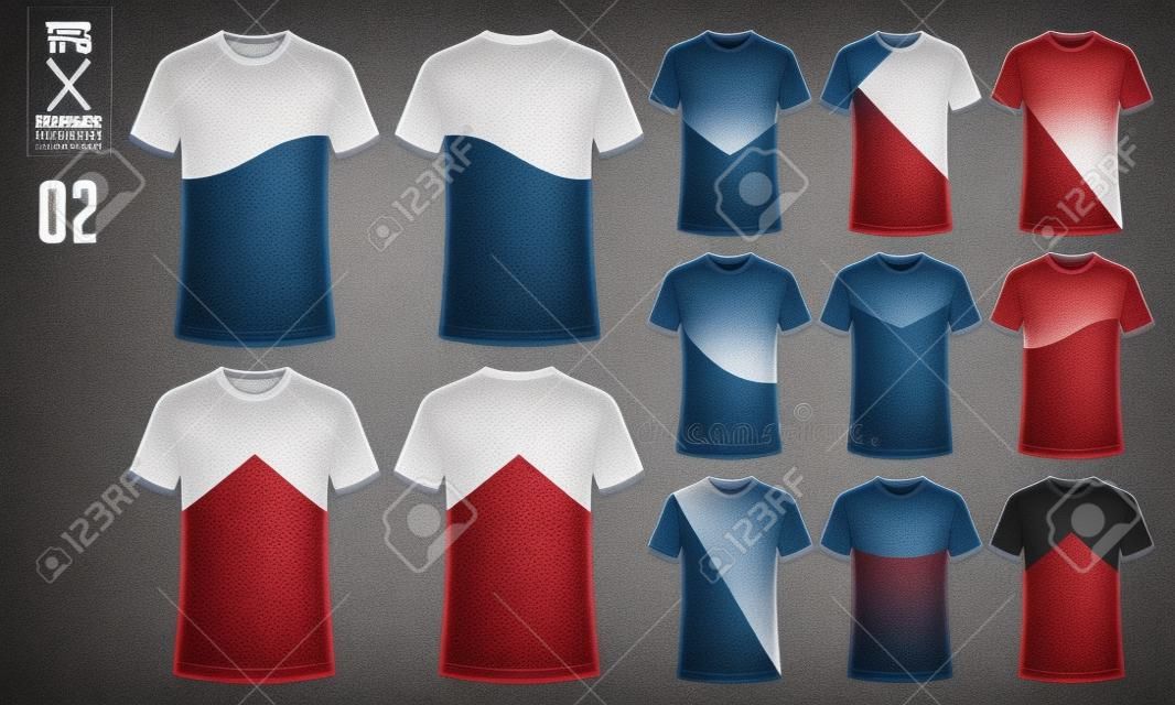 Premium Vector  Sports red blue minimalist jersey template for team  uniforms and soccer t shirt design