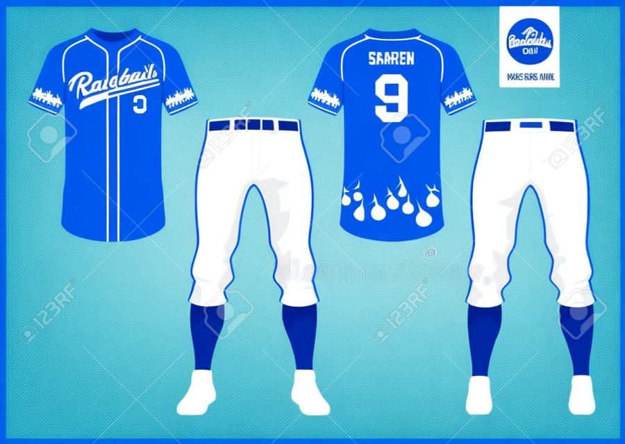 Baseball jersey uniform mock ups Royalty Free Vector Image