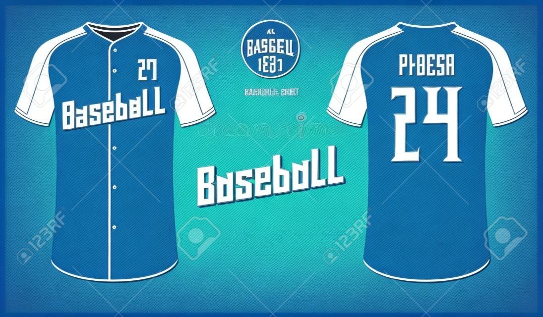 Shirt template for baseball jersey Royalty Free Vector Image