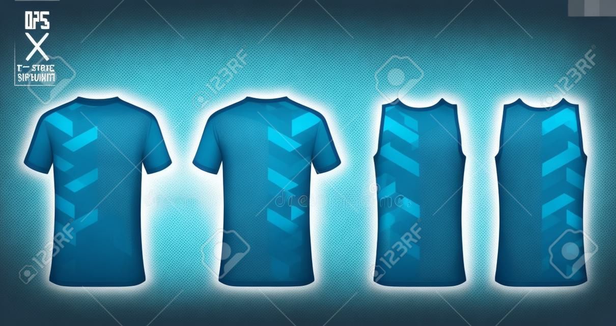 basketball t-shirt design uniform set of kit. basketball jersey template.  violet and black color, front and back view volleyball jersey mock up.  Vector Illustration Stock Vector