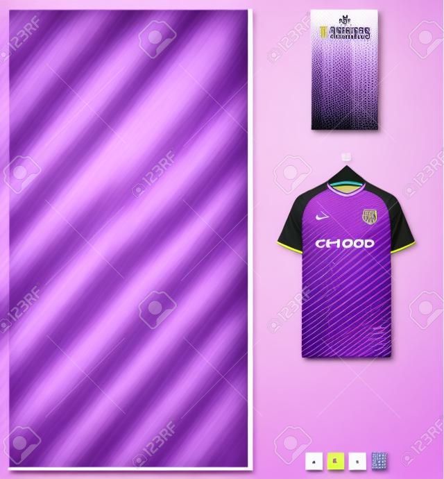 Purple pattern sport jersey uniform textile design for soccer