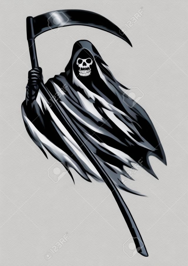 Sketch illustration of grim reaper