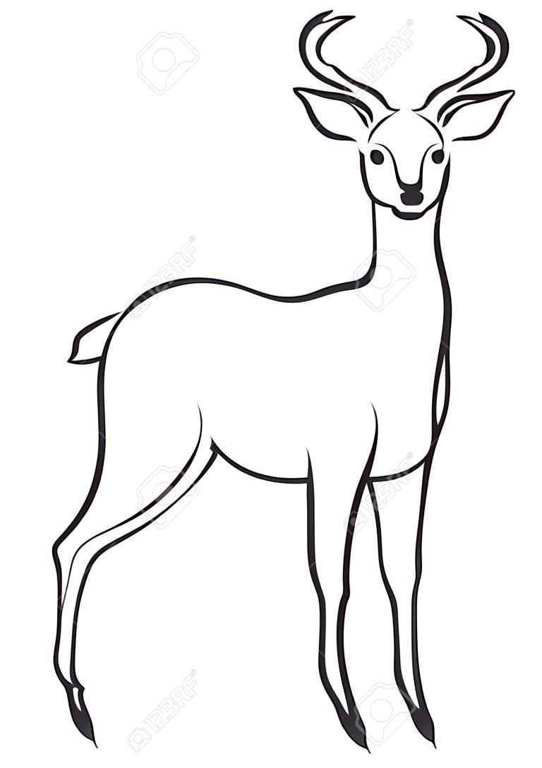 Simple line art of a deer