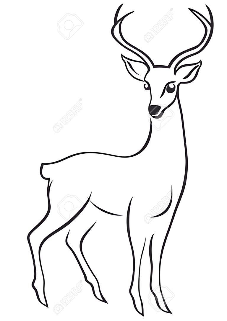 Simple line art of a deer