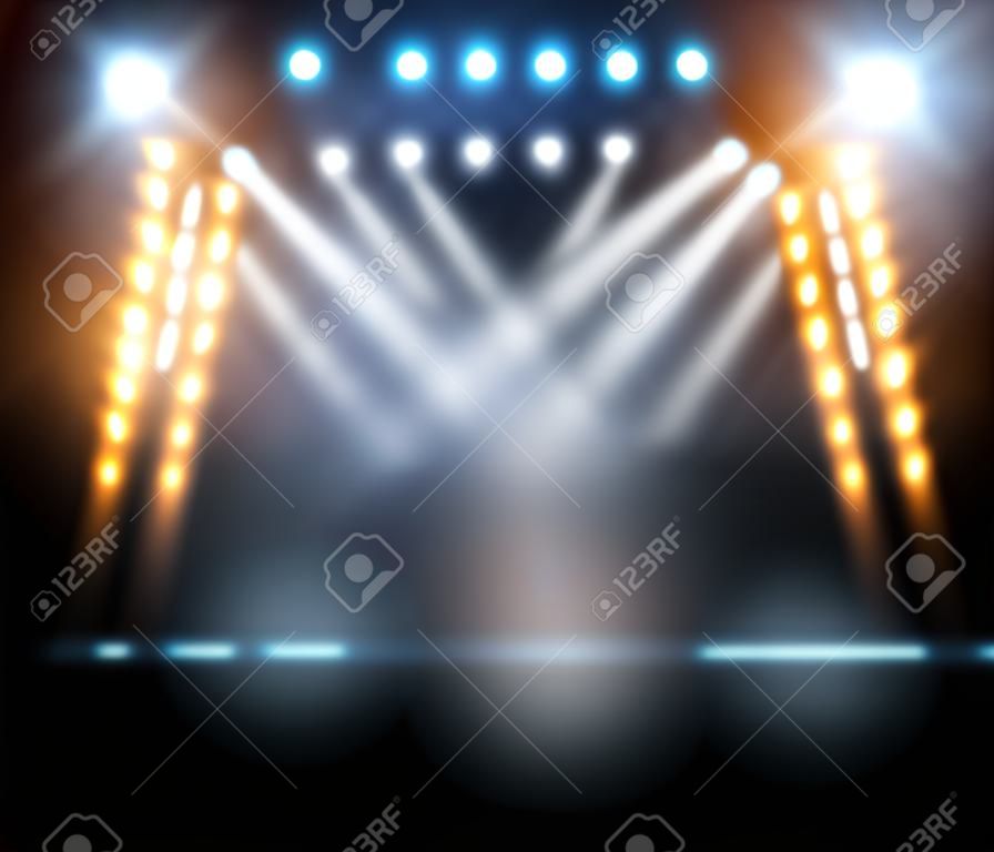 espectáculo de luz concierto, luces del escenario