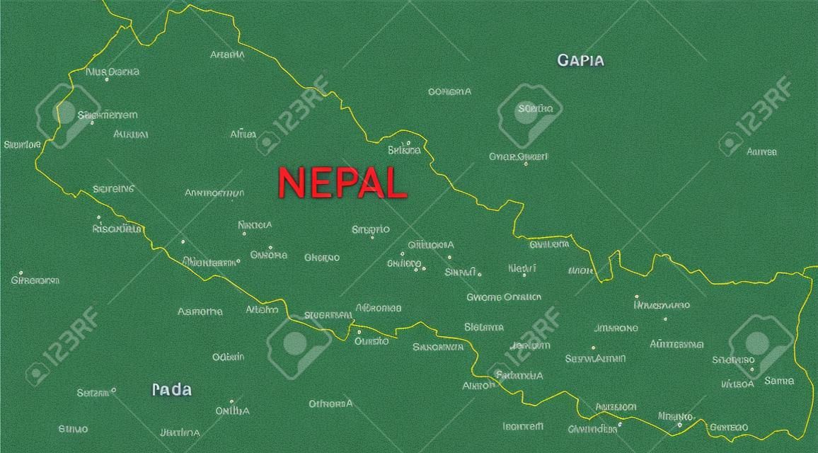 карта Непала страны