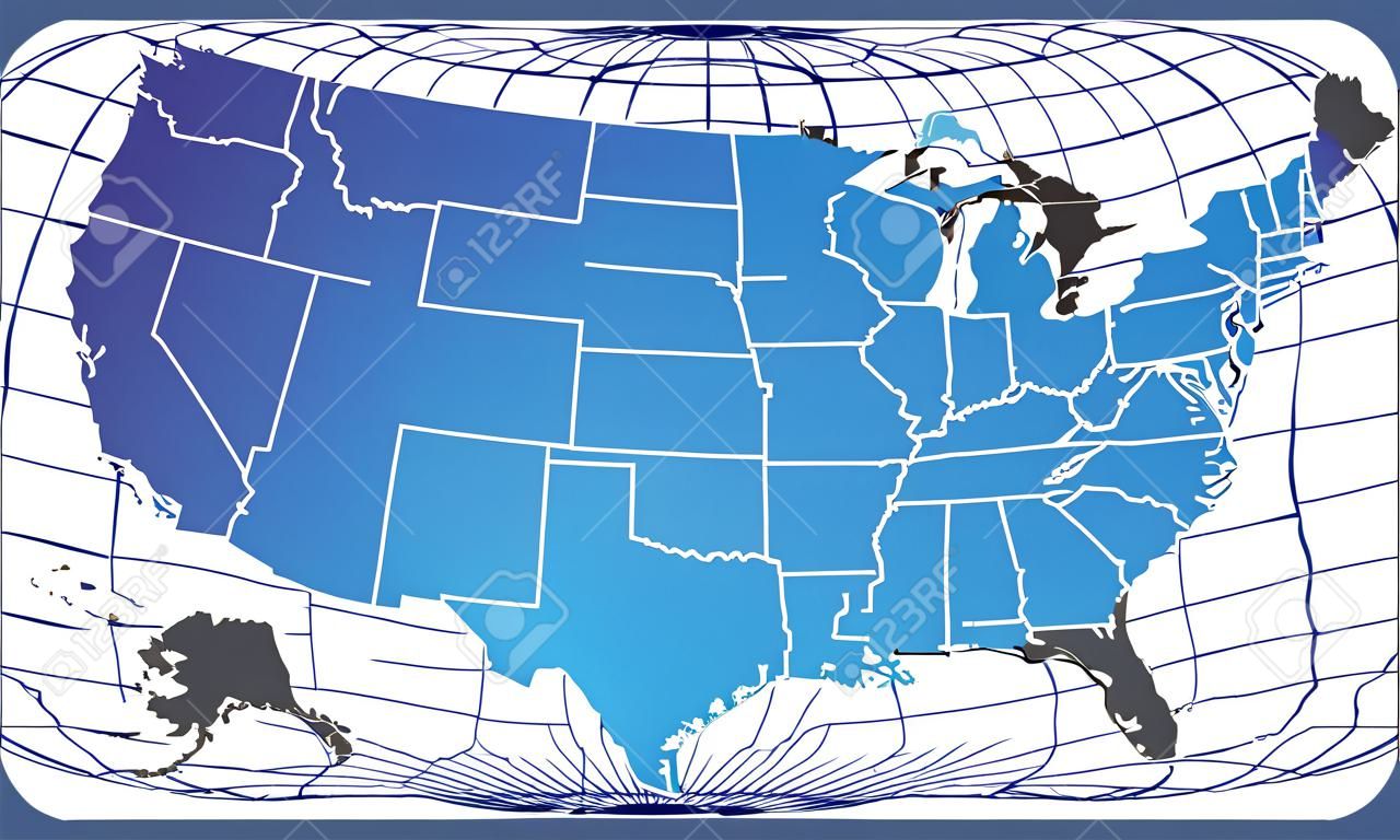 Kaart van de Verenigde Staten