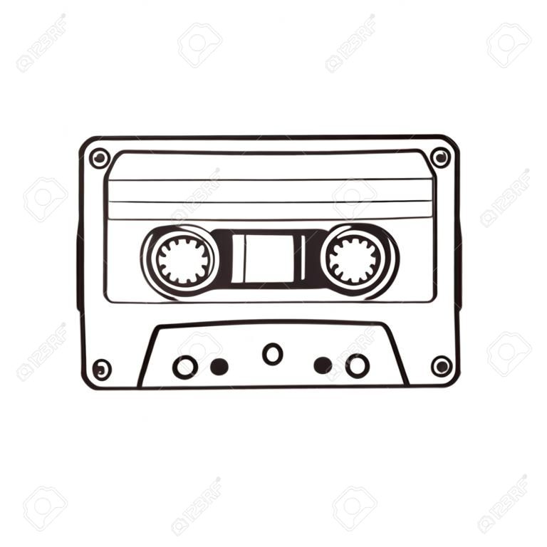 Cassetta Audio Isolante Nastro Vettoriale Precedente Lettore Cassetta Audio  Retraliccio Audio 80 S Bianco Mix Illustrazione Vettoriale - Illustrazione  di disco, disegno: 156489159
