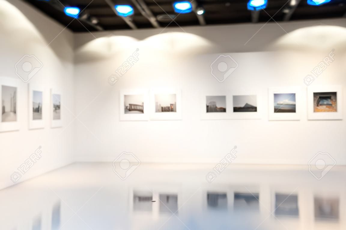 blur white room art gallery exhibition display