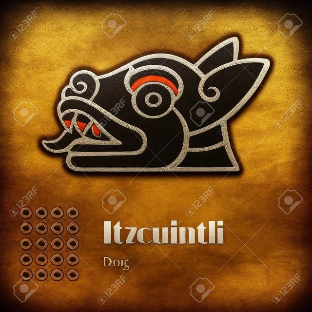 阿茲台克歷符號 -  Itzcuintli或狗10