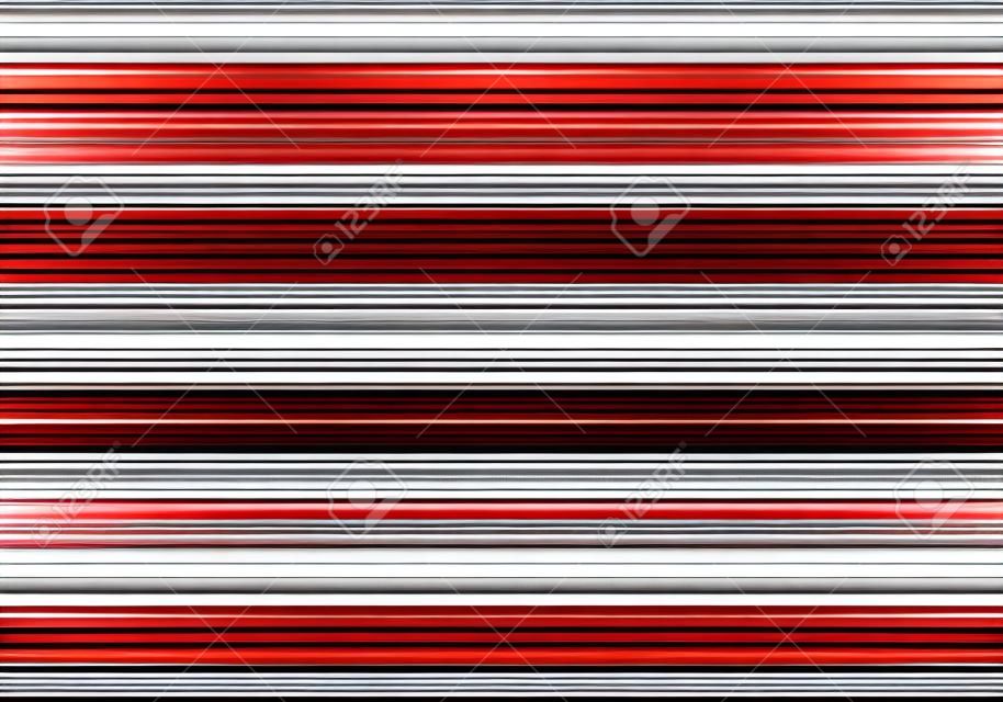 Gestreepte tech metallic corporate achtergrond. Abstract rode vector ontwerp met metaal zilver strepen
