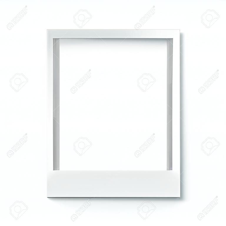Blank transparent paper Polaroid photo frame. Vector design