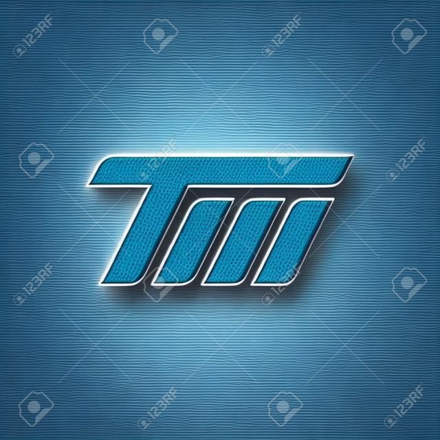 Diseño creativo del concepto del logotipo de la letra TM, sensación moderna, de la velocidad y del profesional. Muy agradable para la identidad de la marca.