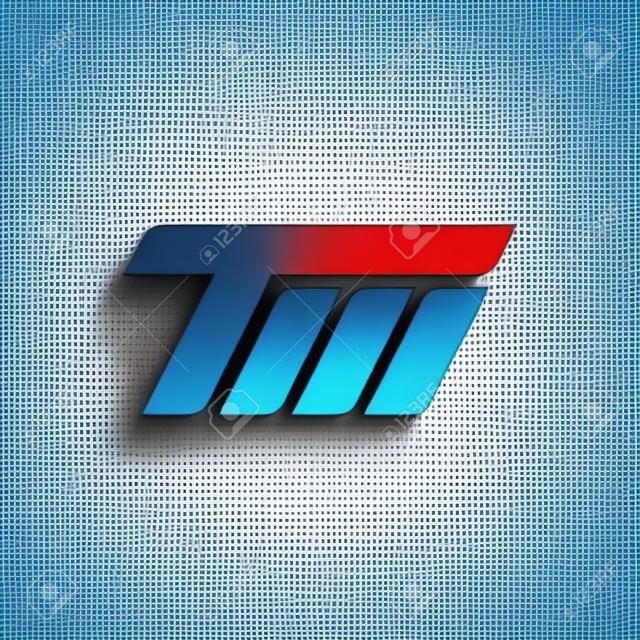 Diseño creativo del concepto del logotipo de la letra TM, sensación moderna, de la velocidad y del profesional. Muy agradable para la identidad de la marca.