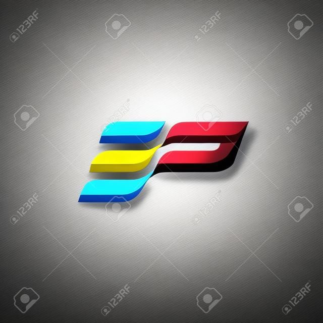 Modelos de design de conceito de logotipo de letra E e P