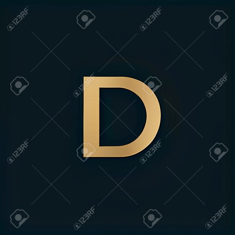 lettre de luxe D et logo lettre P. pd, dp initiale se chevauchant dans un logotype de lettre carrée coloré