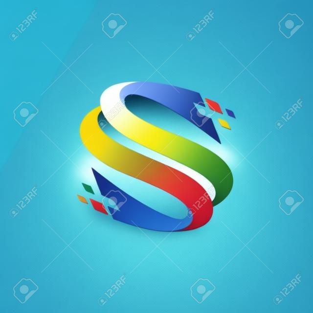 levél s technológia logo design koncepció sablon