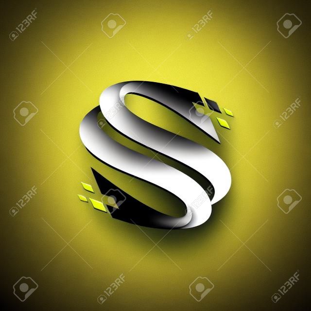 字母S技术标志设计概念模板