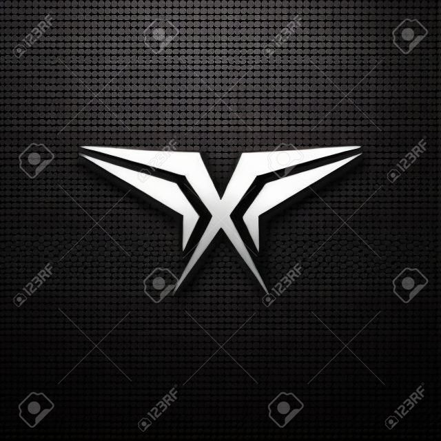 modèle de concept de luxe lettre x logo design