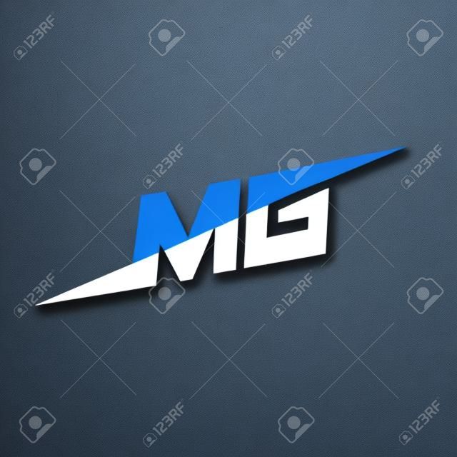 Шаблон дизайна логотипа MG MG