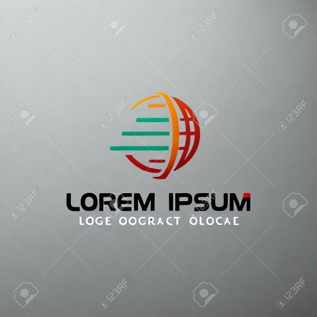 Шаблон концепции дизайна логотипа Globe Logistic