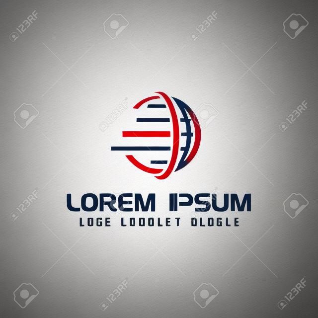Globe Logistic Logo design concept template