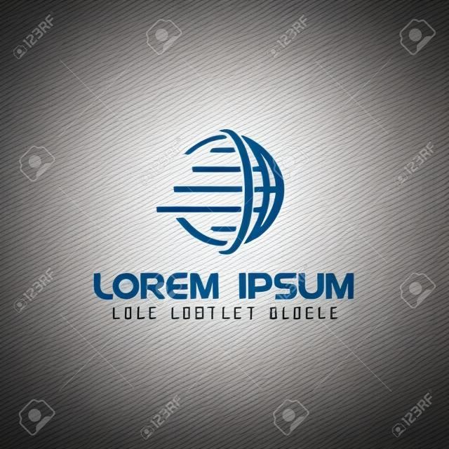 Шаблон концепции дизайна логотипа Globe Logistic
