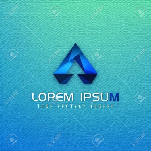 Modern letter A technology Logo design concept template.