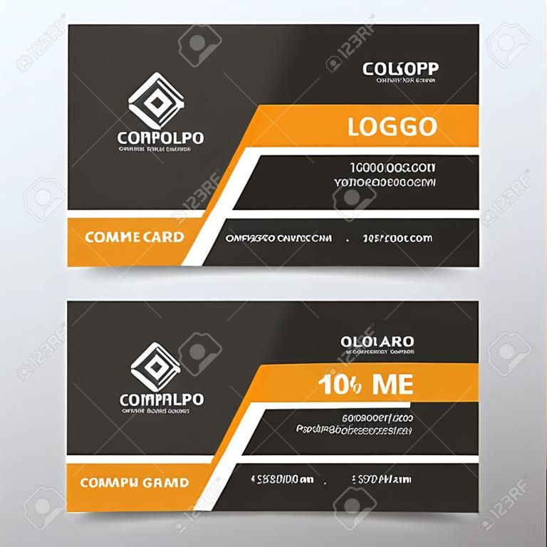 Modern Creative and Clean Business Card Template with orange Black color . Fully editable vector.