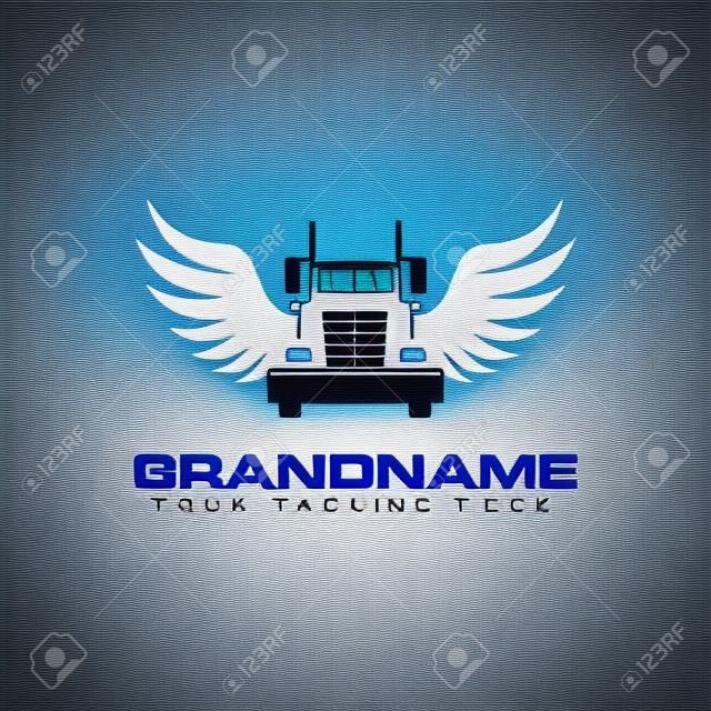 logotipo de transporte de caminhão