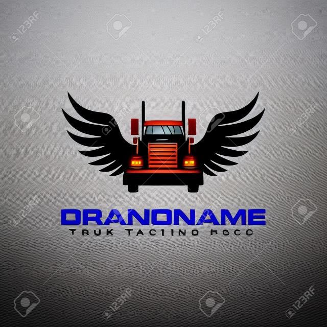 logotipo de transporte de caminhão