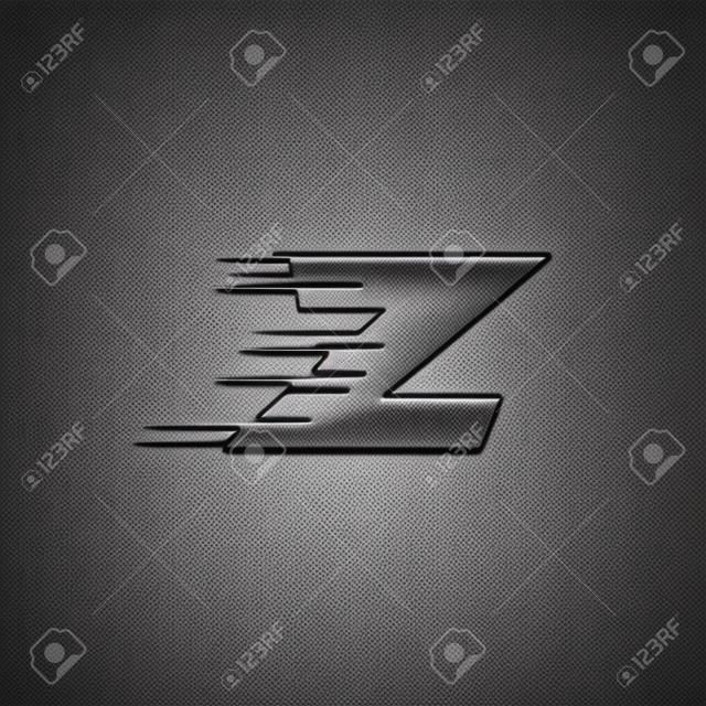 Buchstabe Initial Z Speed Logo Design Vorlage