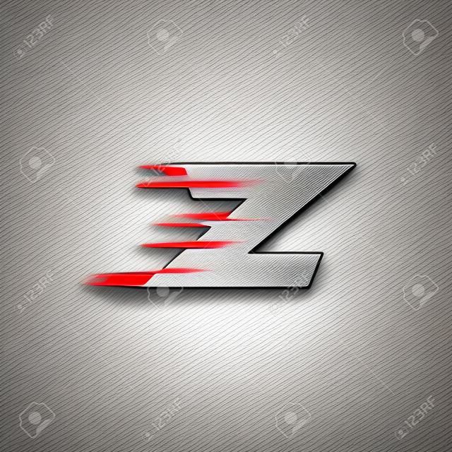 レター初期Zスピードロゴデザインテンプレート