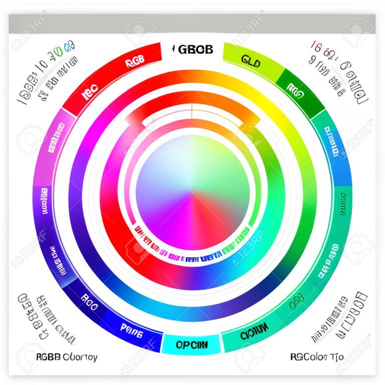 RVB roue de couleur pour la conception et le travail graphique avec code couleur