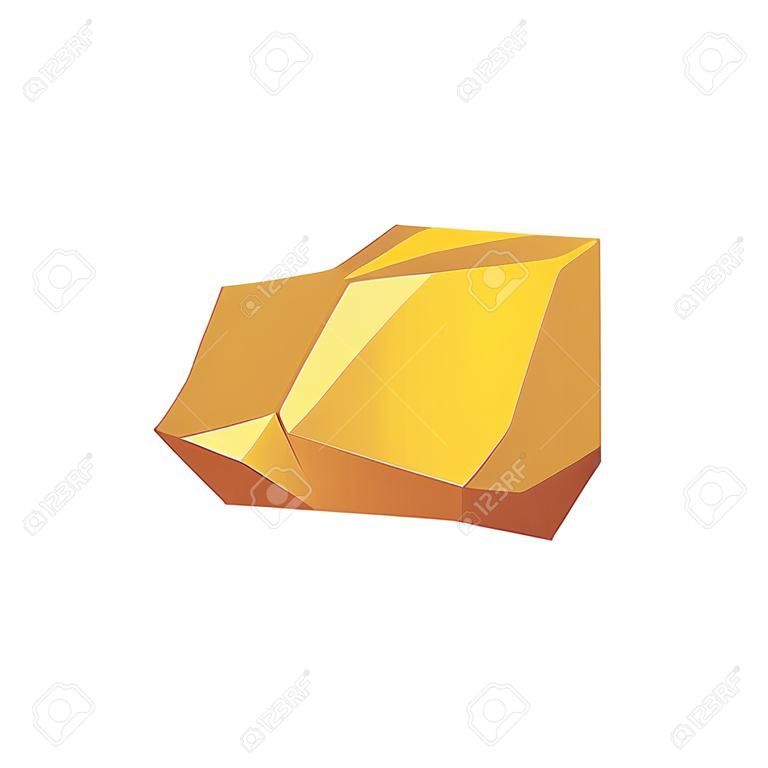 Pedra dourada forma natural pedra dourada vetor ilustração
