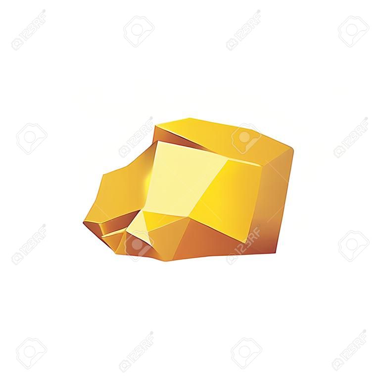 Pedra dourada forma natural pedra dourada vetor ilustração