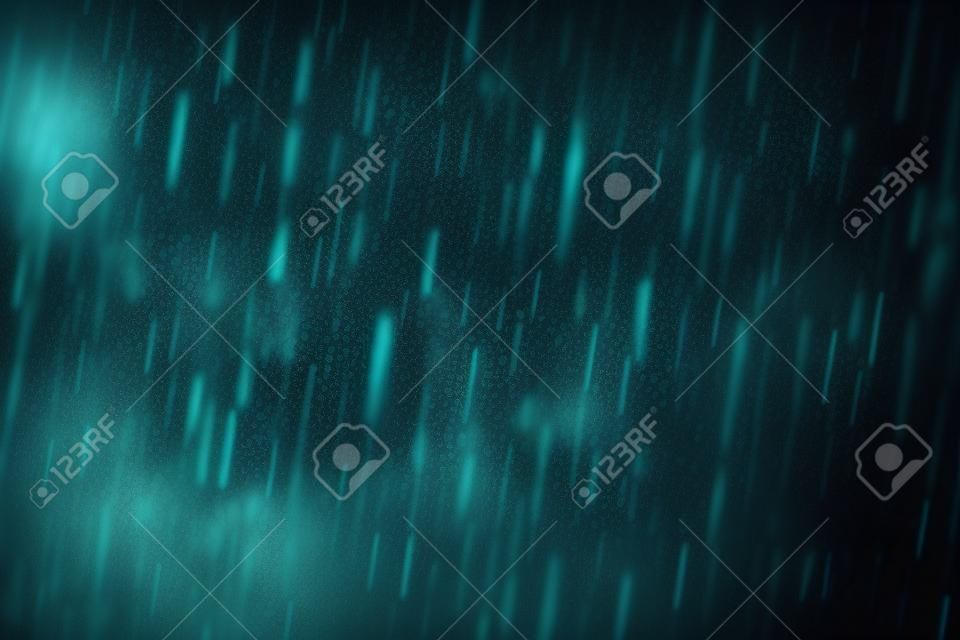 Rain in dark background