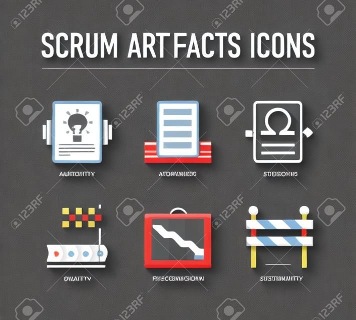 Scrum Artefakty ikony