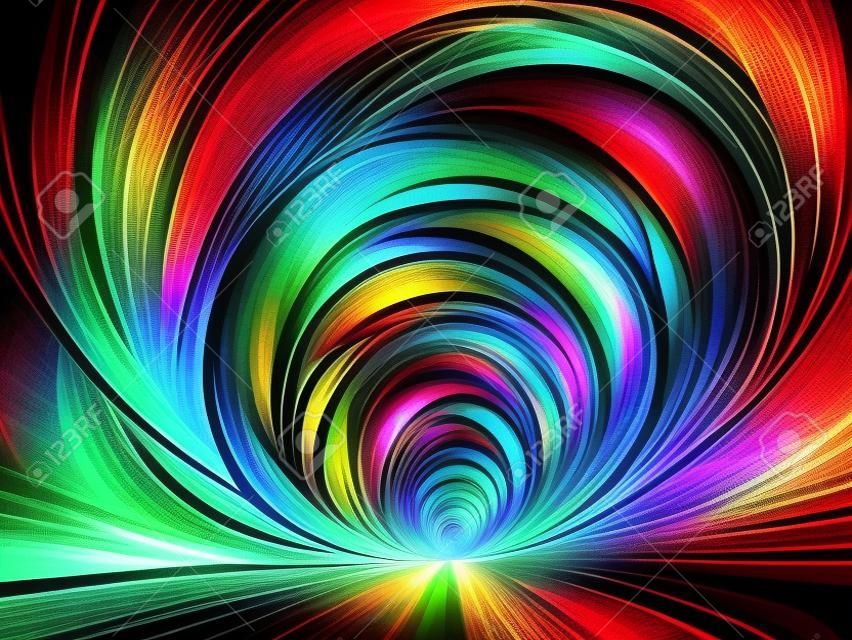 Zeittunnel, Computer generiert abstrakte Fractal Hintergrund