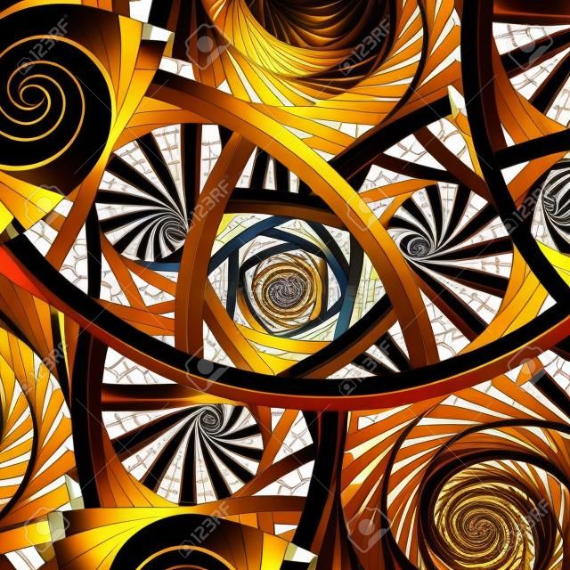 Goldene Verhältnis Spirale Fraktale, Computer generiert abstrakte Hintergrund