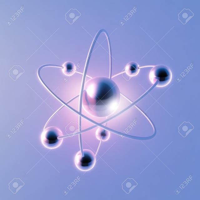 3d Molecule on white background