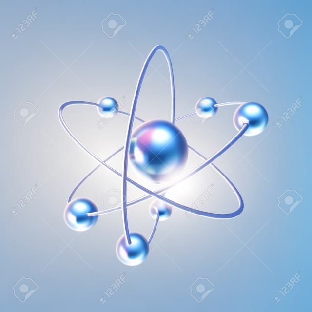 3d Molecule on white background