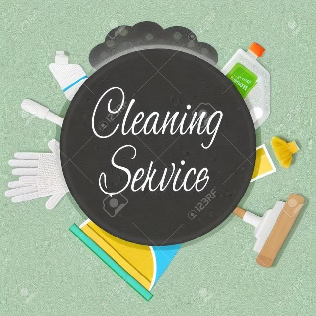Concepto de logotipo de empresa de limpieza