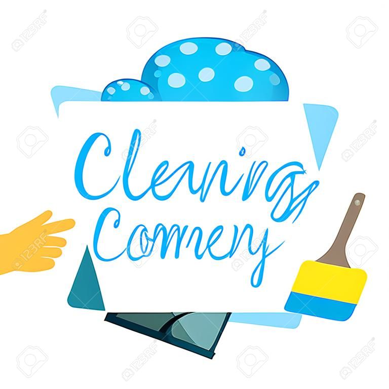 Concepto de logotipo de empresa de limpieza