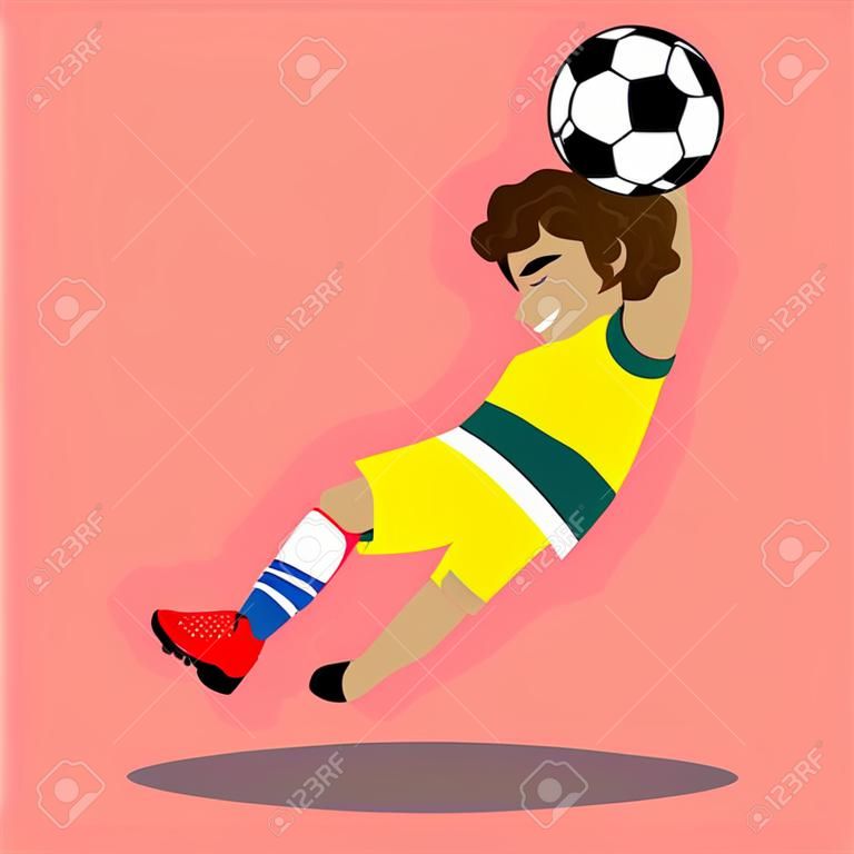 Vector illustration Soccer player