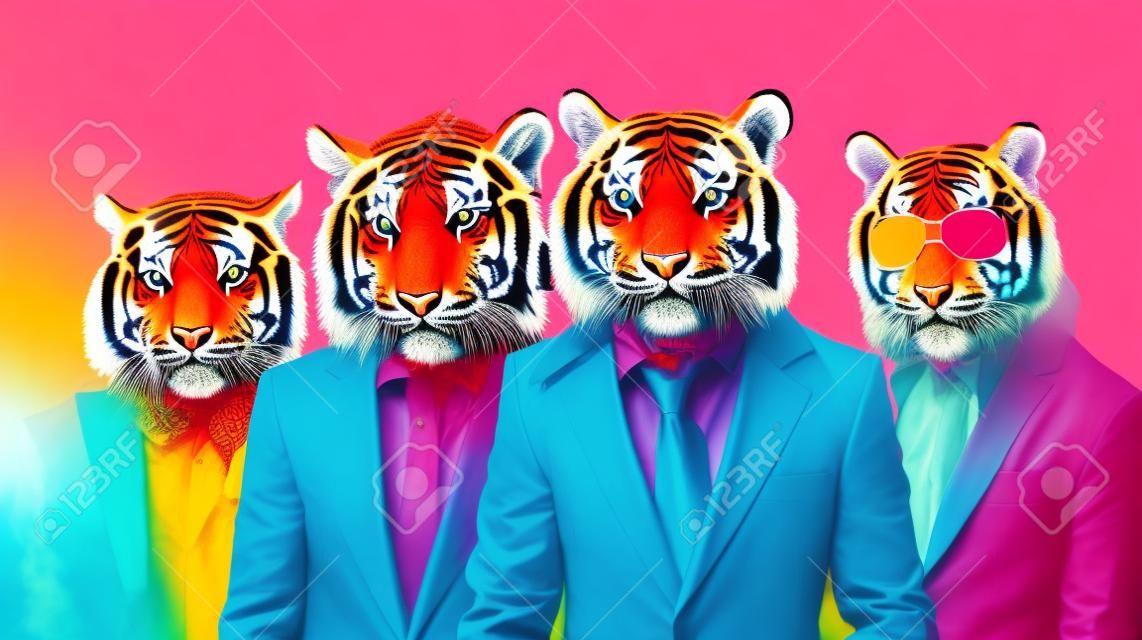 Hintergrundbild der Tigerfamilie